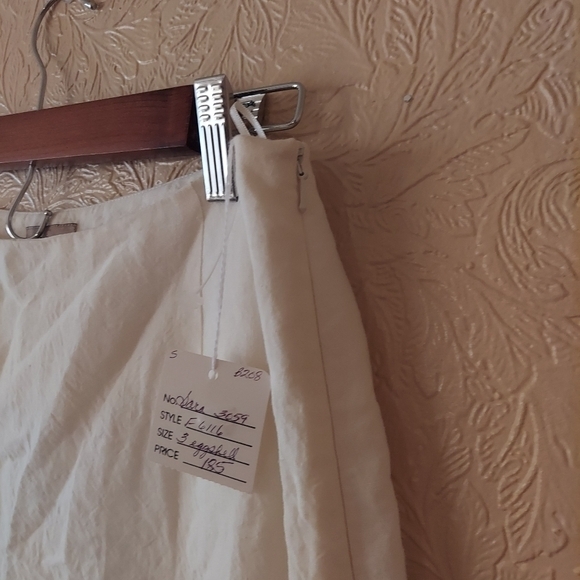 Sara Sturgeon Made in England Linen Pencil Skirt in Eggshell Sz 2 - Picture 2 of 8